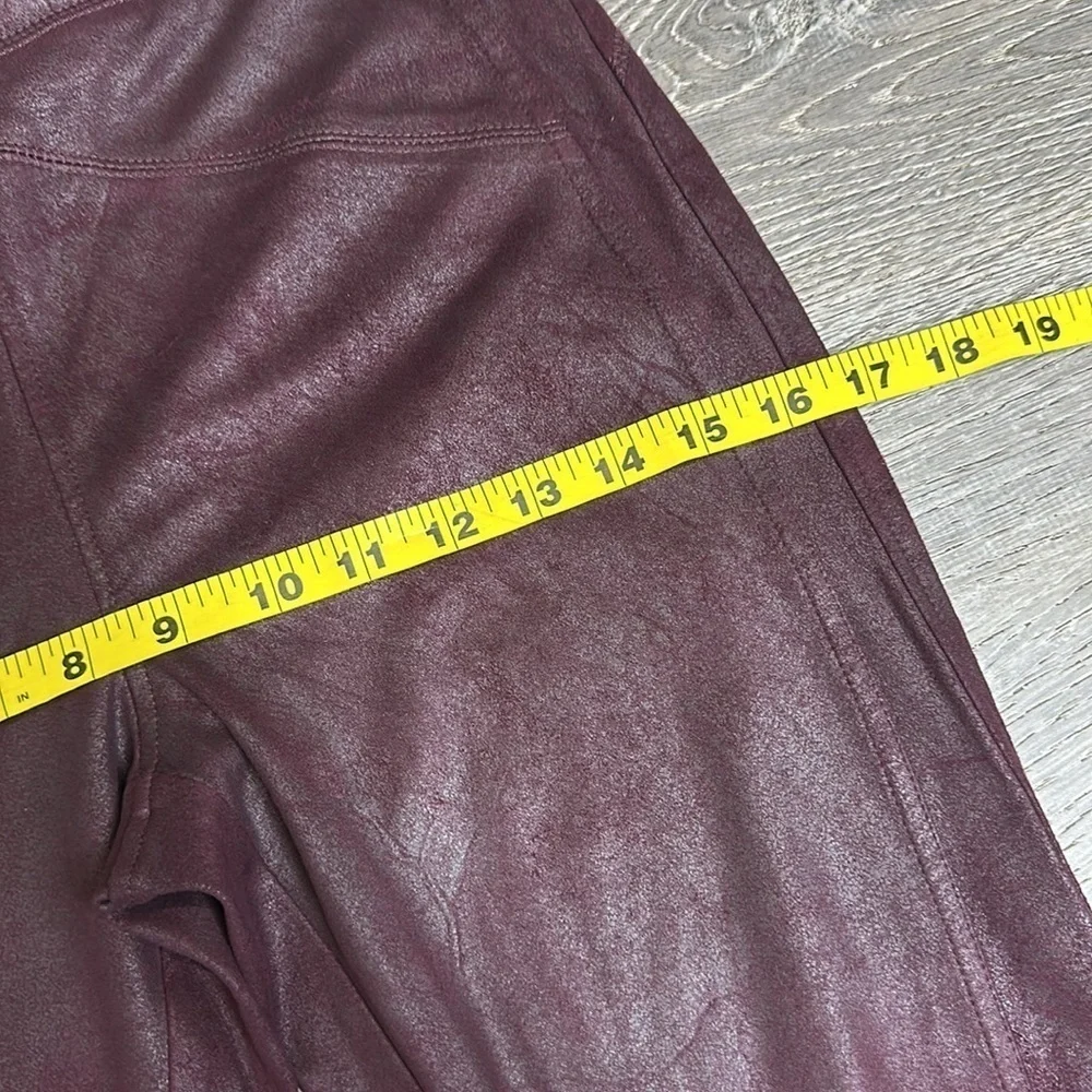 Free People Midnight Vegan Faux Suede Leggings Burgundy Sz XS